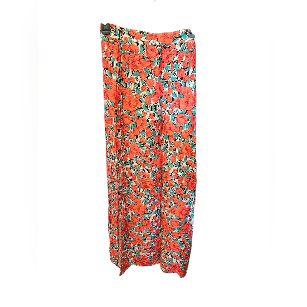 NWOT Lyaner Floral Maxi Skirt Womens Size S High Side Slit
